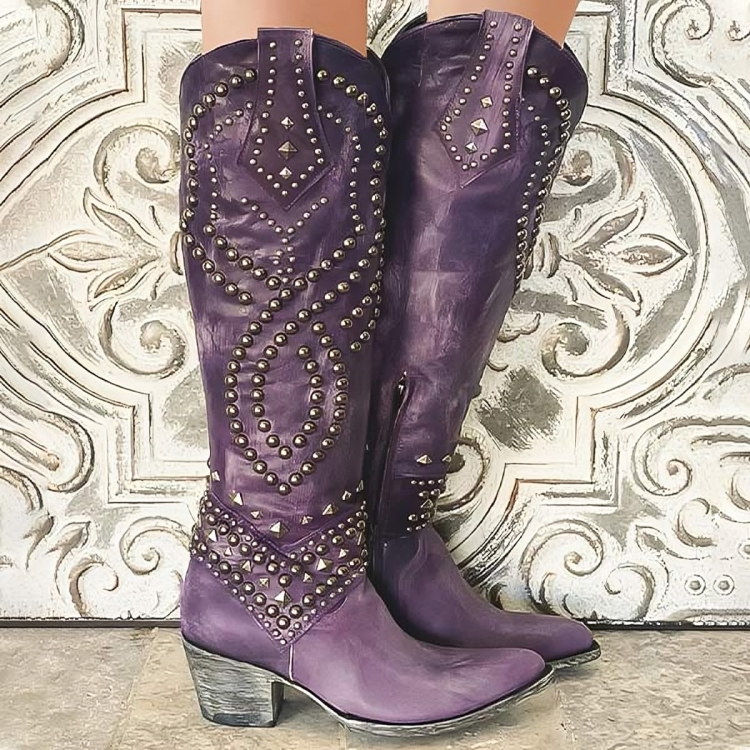 Jessica | Western Knee-High Boots