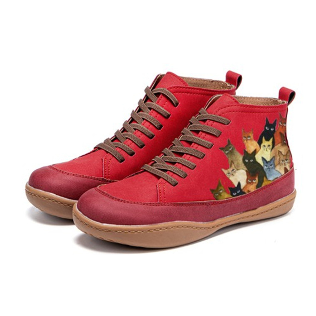 Lenna | Leather Ankle Boots for Cat Lovers