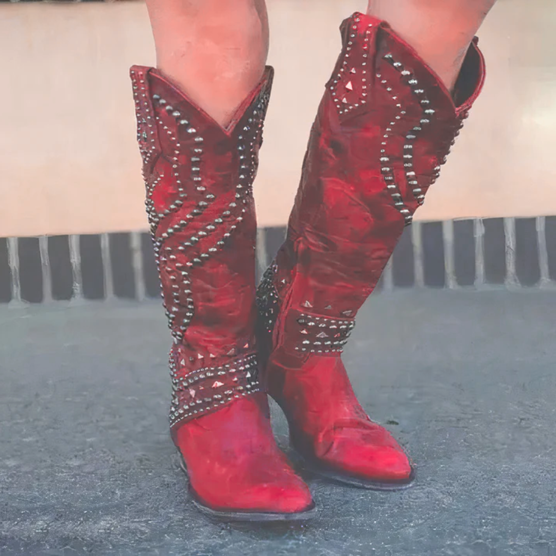 Jessica | Western Knee-High Boots