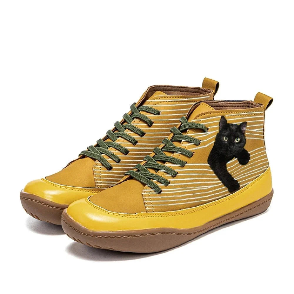 Jenna | Leather Ankle Boots for Cat Lovers